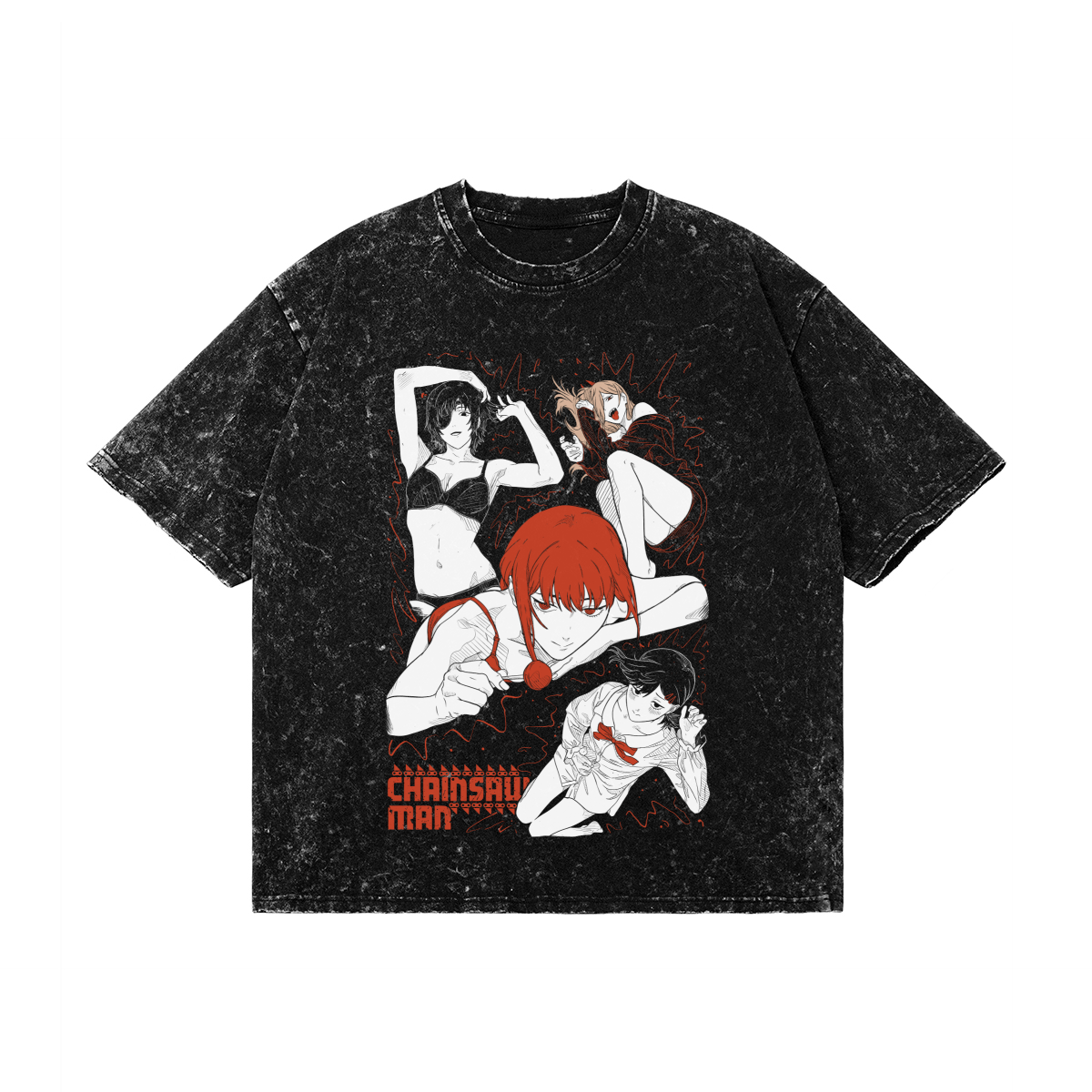 チェンソーマン CHAINSAW GIRLS Tシャツ Chainsaw Girls Snow Wash Tee – OVRTHNK