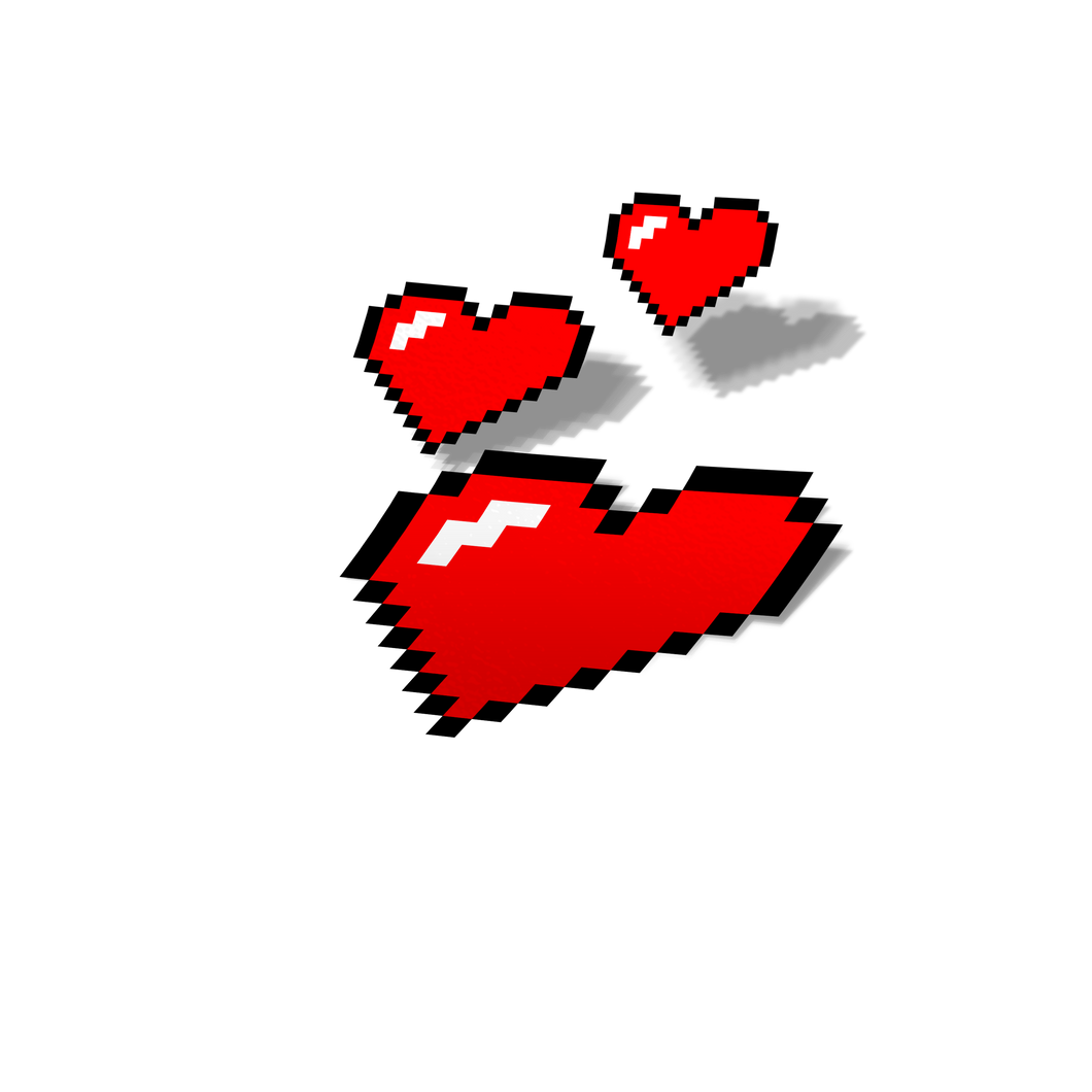 Pixel Heart Reflective